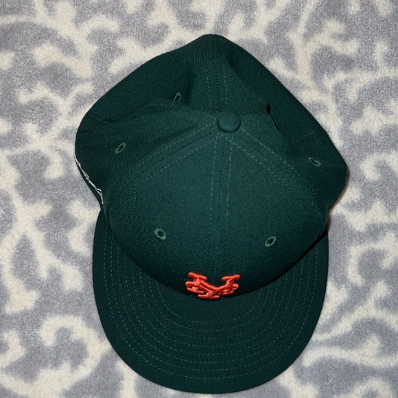 ⚾️NY Mets⚾️ NWOT S7.5 Limited Edition Aime Leon Dore Dark Green/Orange Hat. - Picture 4 of 5